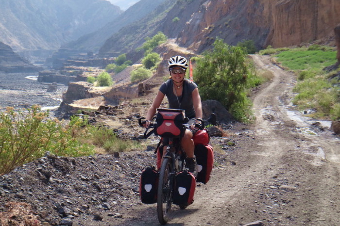 Peru  - Cycling the river road along the River Tablachaca