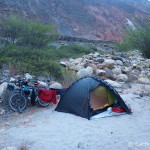 Our campsite by the river, 7kms from Yuramarca