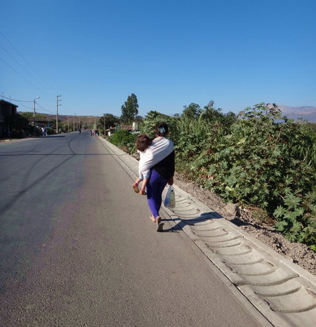 Peru  - This is how women transport their young children in the Peruvian Andes