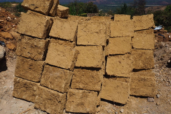 Peru  - Mud bricks drying in the sun 