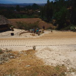 Clay/mud roof tiles drying in the sun