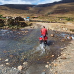 Our first river crossing at around 3900m. David got his feet wet here!