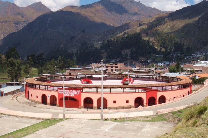 Peru - Bull fighting ring in Huallanca