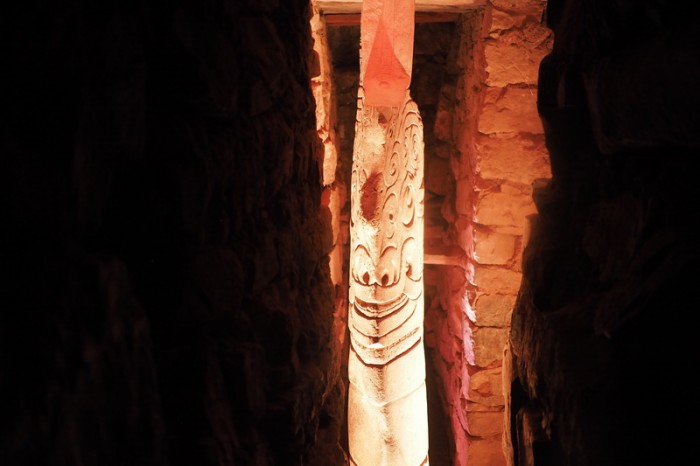 Peru - The Lanzón Stela at Chavín de Huántar - more than 3000 years old! 