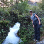 Jo at the start of the hike up to Laguna Paron