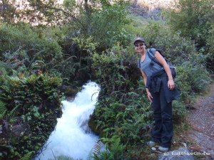 Jo at the start of the hike up to Laguna Paron