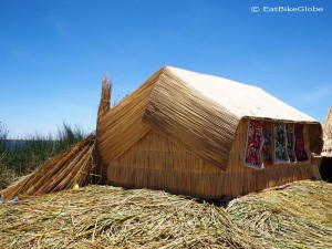 New house construction, Uros Floating Island, Lake Titicaca