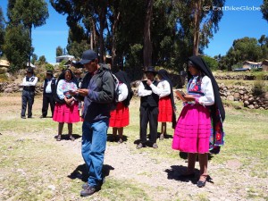 Waiting to be assigned a "host mother", Amantani Island, Lake Titicaca