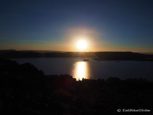 Watching the sunset from Pachamama, Amantani Island, Lake Titicaca