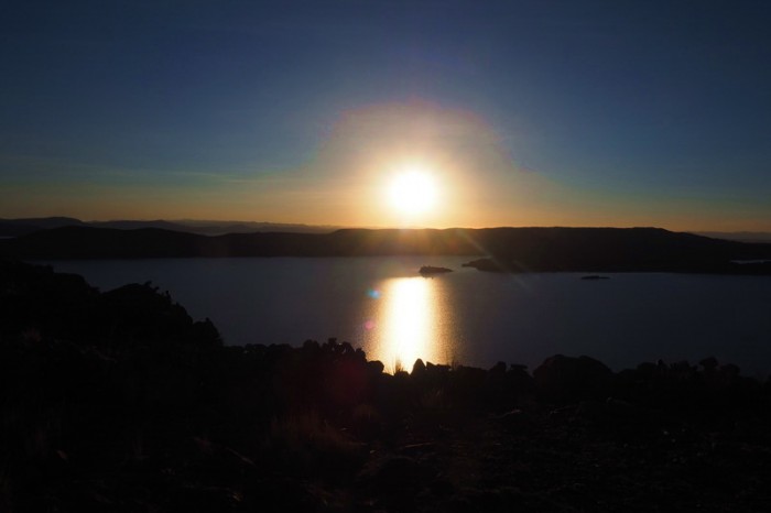 Peru - Watching the sunset from Pachamama, Amantani Island, Lake Titicaca 