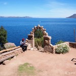 Knitting man, Taquile Island, Lake Titicaca