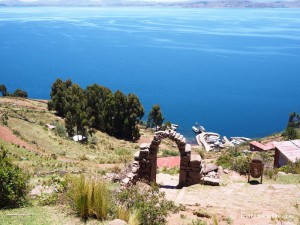Views on the way to the harbour, Taquile Island, Lake Titicaca