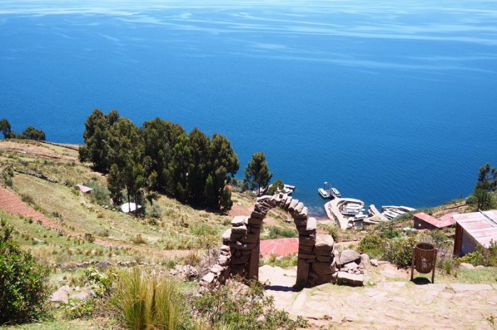 Peru - Views on the way to the harbour, Taquile Island, Lake Titicaca
