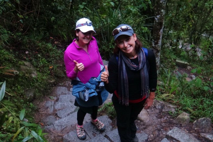 Peru - Jo and Aleecia on the hike up to Machu Picchu