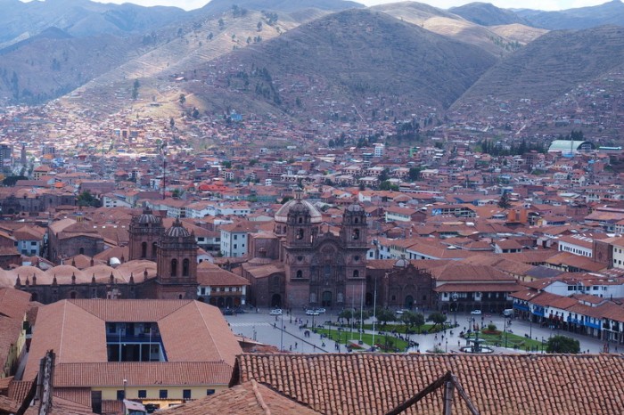 Peru - View of Cusco from the San Cristobal Church, Cusco