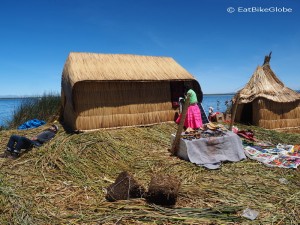 We visited one of the Uros Floating Islands, Lake Titicaca