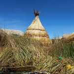Old style house construction, Uros Floating Island, Lake Titicaca