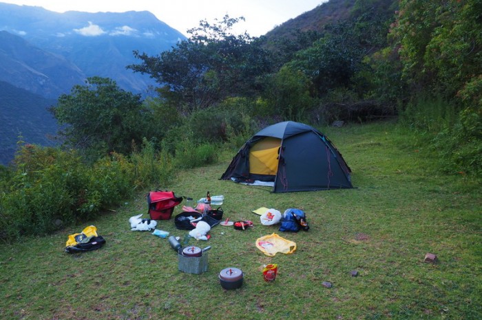 Peru - Day 1: Our lovely campsite at Santa Rosa Alta