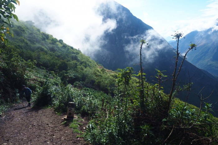 Peru - Day 2: David hiking up to Marampata