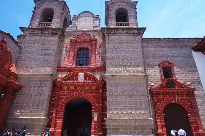 Peru - Beautiful church along the Pedestrian only Street, Ayacucho