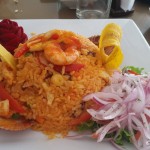 Seafood and rice in Andahualyas