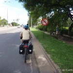 Mylene cycling into Salta