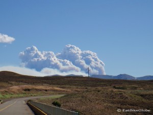 On our way to Esquel - there appeared to be bush fires ahead