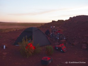 Our campsite on the first night on our way to Sabaya