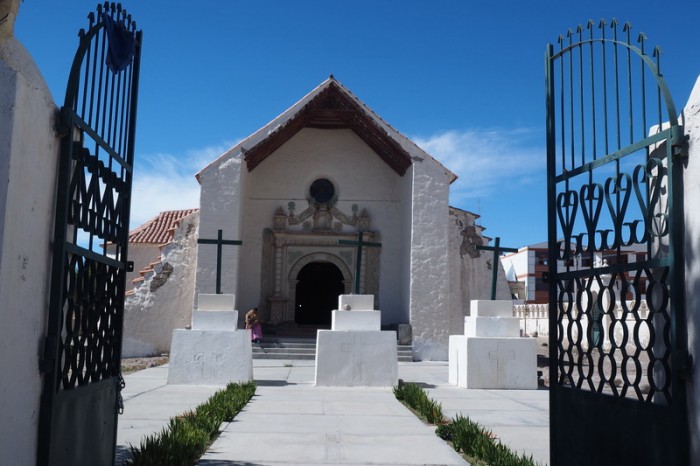Bolivia - The lovely white church at Sabaya