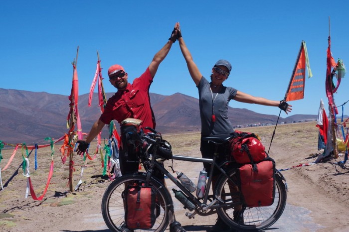 Bolivia - We stopped for photos at a decorated gate ... we are almost at the Salar de Coipasa now!