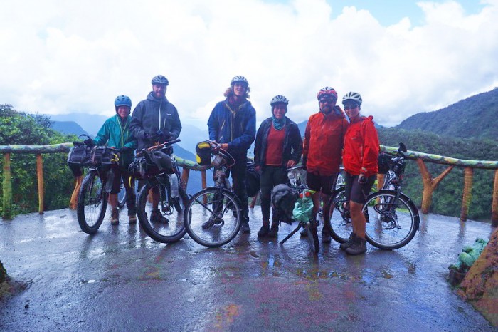 Bolivia - Our group of touring cyclists: Mylene, Vincent, Hannes, Julia, David and Jo