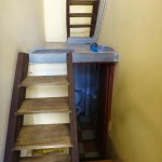 The narrow stairs to our room at Hostal Residencia