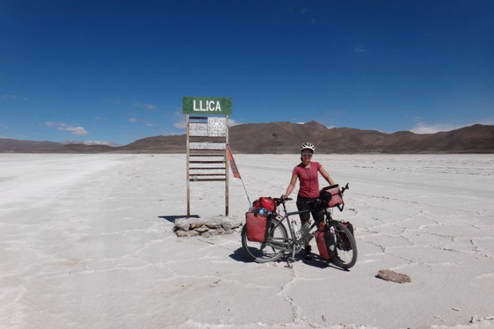 Bolivia - Signpost to Llica on Salar de Uyuni