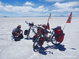 David cooking 2 minute noodles on the Salar