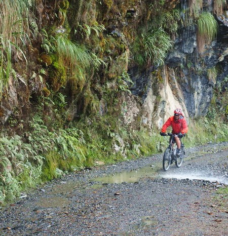 Bolivia - The Death Road was spectacular, taking us past (and through!) waterfalls!