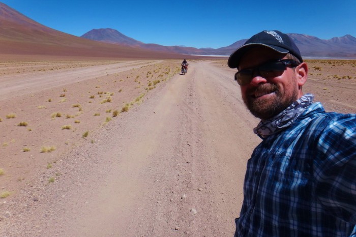 Bolivia - Day 3 of the Laguna Route: Cycling towards Hotel del Desierto - the road was still good here