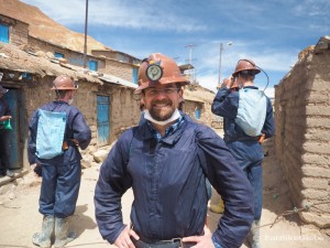 David dressed up for the visit to the mines, Cerro Rico, Potosi