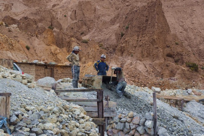 Bolivia - Miners working outside the mine, Potosi