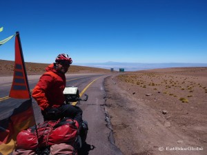 Day 8 of the Laguna Route: At the top of the 43km descent into San Pedro de Atacama