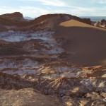 Sand dunes and salt, Valle de la Luna, near San Pedro de Atacama