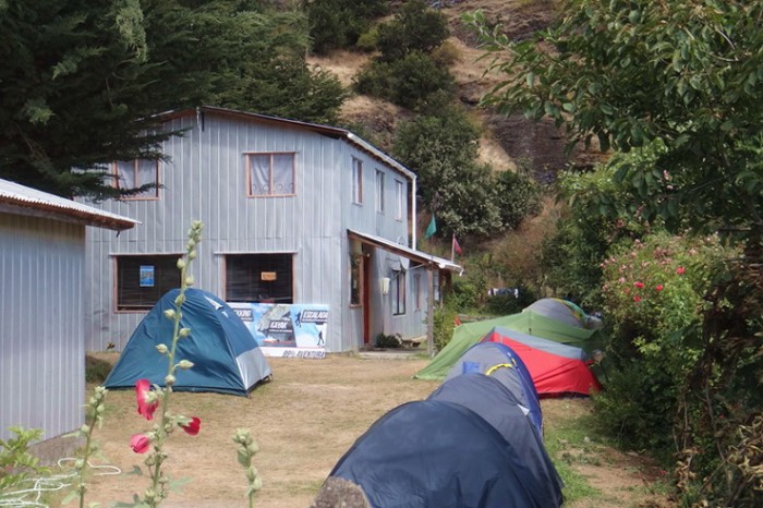Chile - Our campground -
Bellavista Hospedaje and Camping in  Puerto Rio Tranquilo