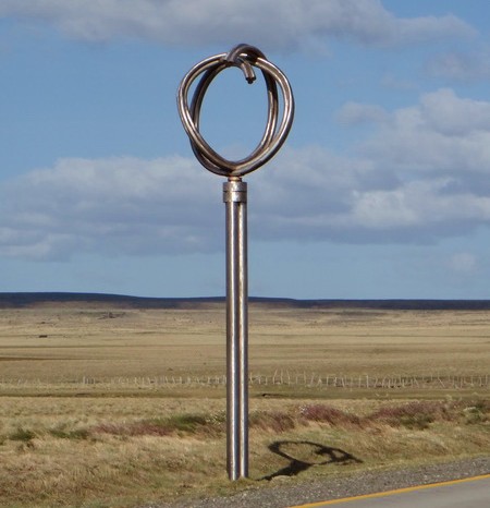 Chile - Monumento al Viento, Monument to the wind near Punta Arenas