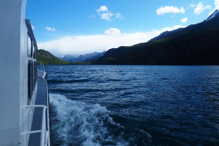 Argentina - On the boat across Lago del Desierto to El Chaltén