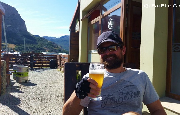 Argentina - Enjoying a well earned beer in El Chaltén!