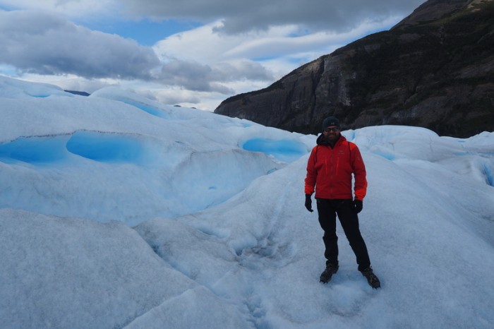 Argentina - David exploring Perito Moreno Glacier, Parque Nacional Los Glaciares